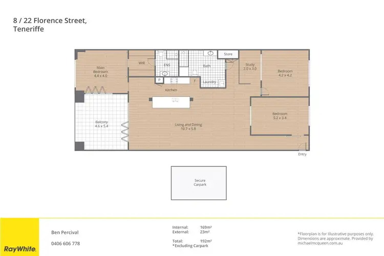 Floorplan of Homely apartment listing, 8/22 Florence Street, Teneriffe QLD 4005