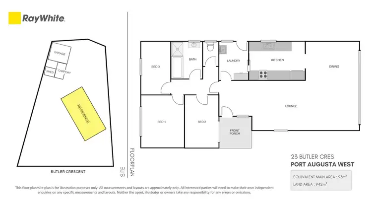Floorplan of Homely house listing, 23 Butler Crescent, Port Augusta West SA 5700