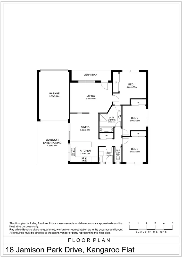 Floorplan of Homely house listing, 18 Jamison Park Drive, Kangaroo Flat VIC 3555