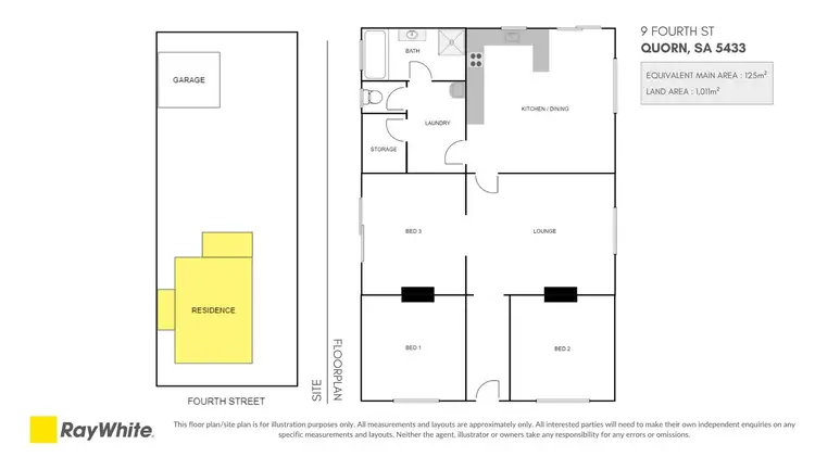 Floorplan of Homely house listing, 9 Fourth Street, Quorn SA 5433
