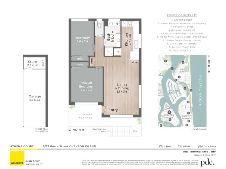 Floorplan of Homely apartment listing, 8/37 Burra Street, Chevron Island QLD 4217