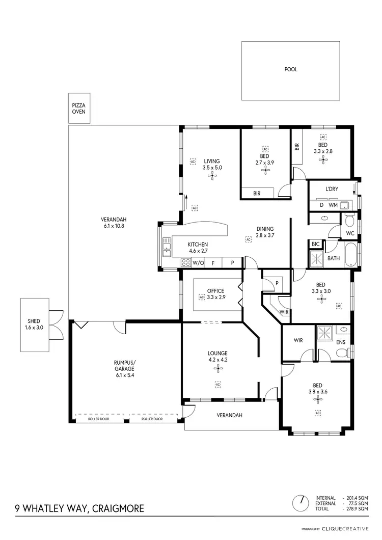 Floorplan of Homely house listing, 9 Whatley Way, Craigmore SA 5114