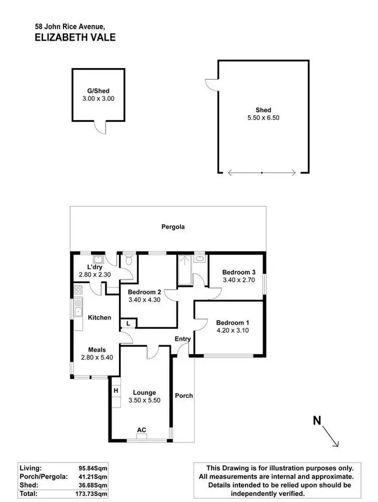 Floorplan of Homely house listing, 58 John Rice Avenue, Elizabeth Vale SA 5112