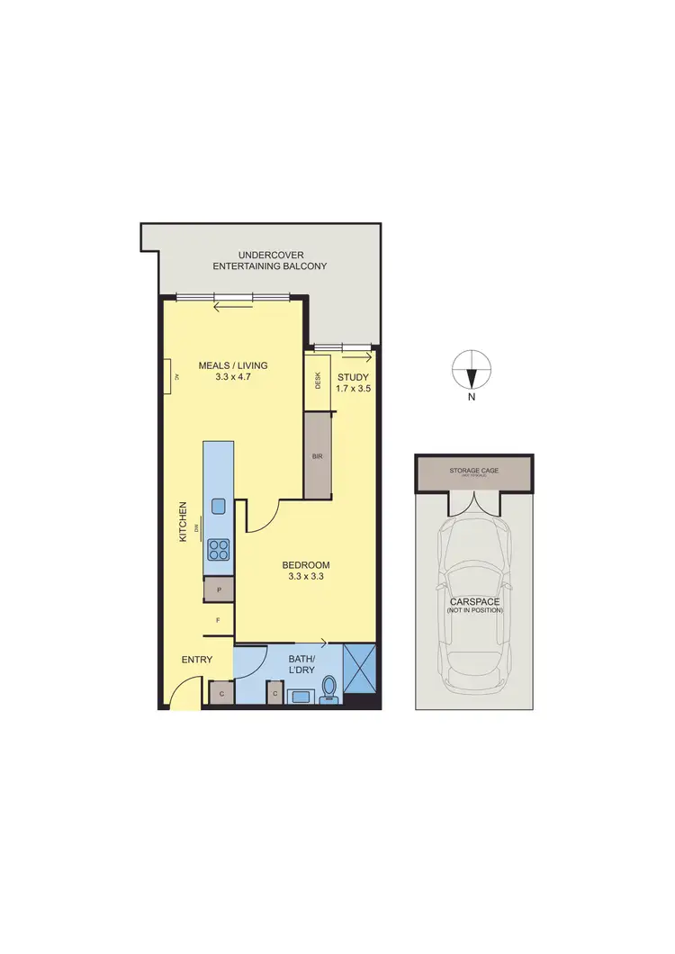 Floorplan of Homely apartment listing, 205/5 Olive York Way, Brunswick West VIC 3055