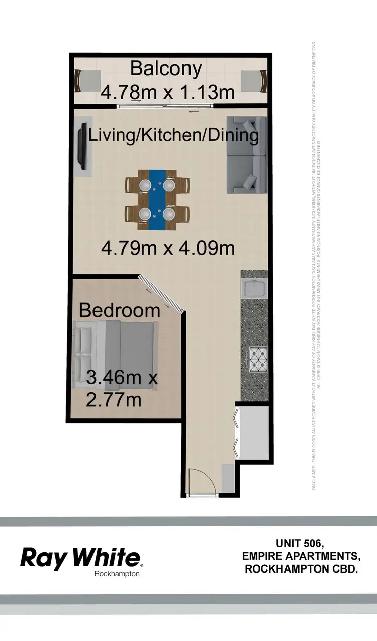 Floorplan of Homely apartment listing, 506/5 East Street, Rockhampton City QLD 4700