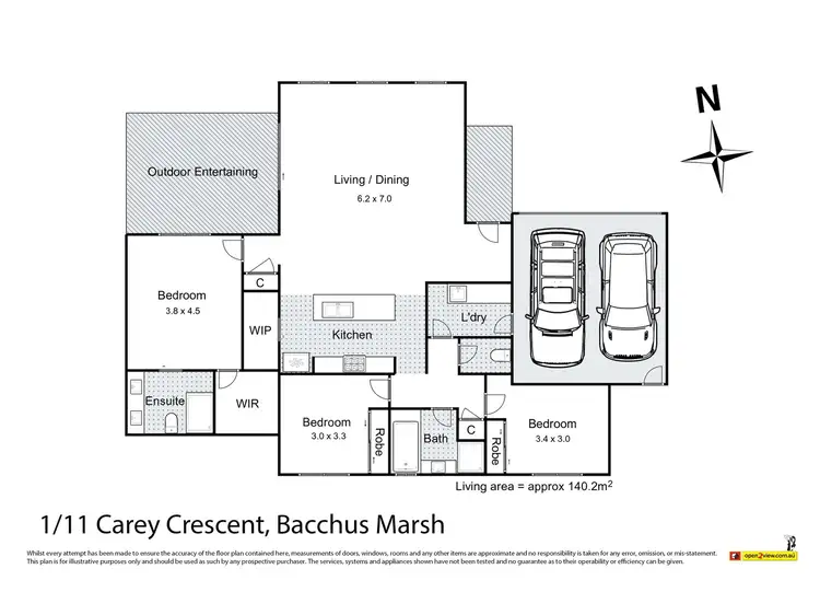 Floorplan of Homely house listing, 1/11 Carey Crescent, Bacchus Marsh VIC 3340