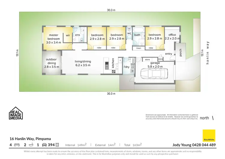 Floorplan of Homely house listing, 16 Hanlin Way, Pimpama QLD 4209