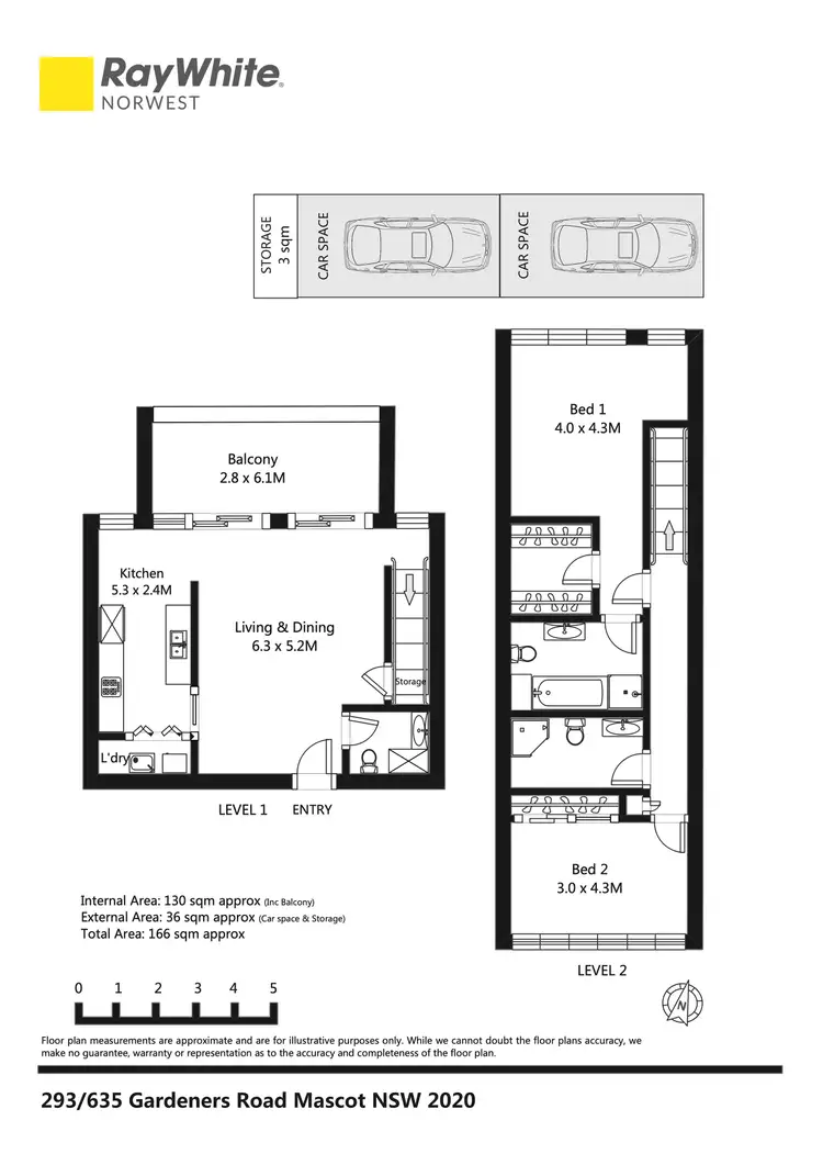 Floorplan of Homely apartment listing, 293/635 Gardeners Road, Mascot NSW 2020