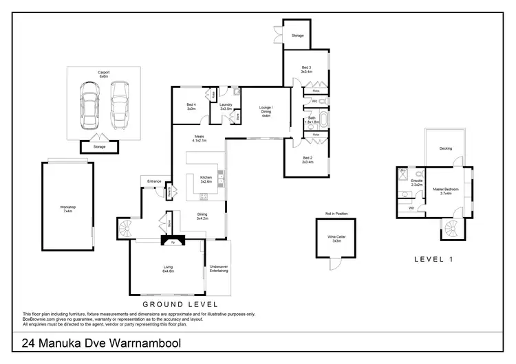 Floorplan of Homely house listing, 24 Manuka Drive, Warrnambool VIC 3280