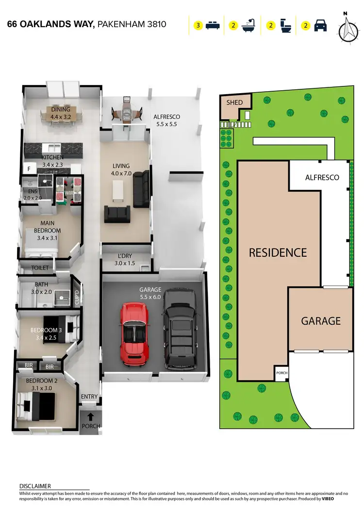 Floorplan of Homely house listing, 66 Oaklands Way, Pakenham VIC 3810