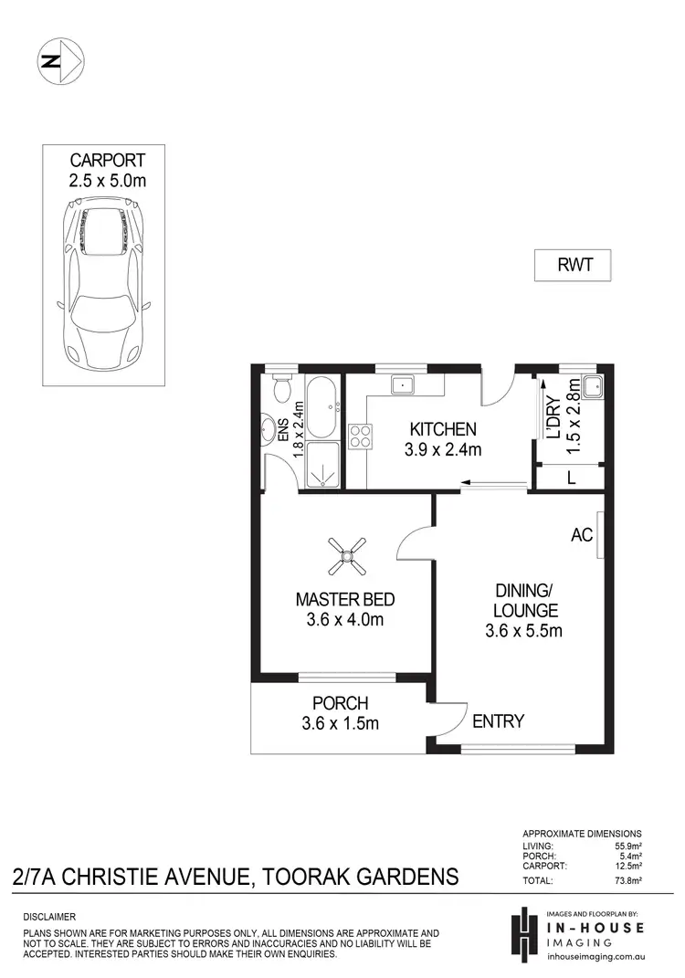 Floorplan of Homely unit listing, 2/7A Christie Avenue, Toorak Gardens SA 5065