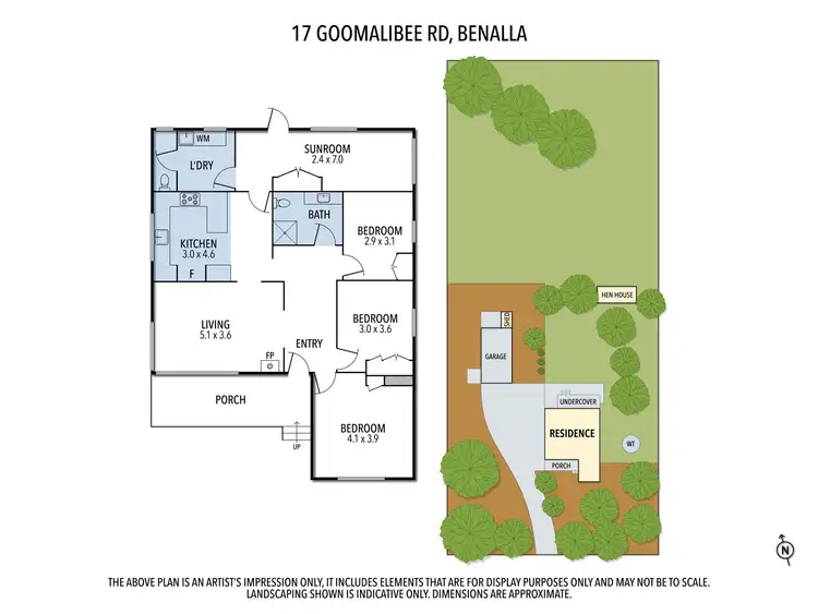 Floorplan of Homely house listing, 17 Goomalibee Road, Benalla VIC 3672