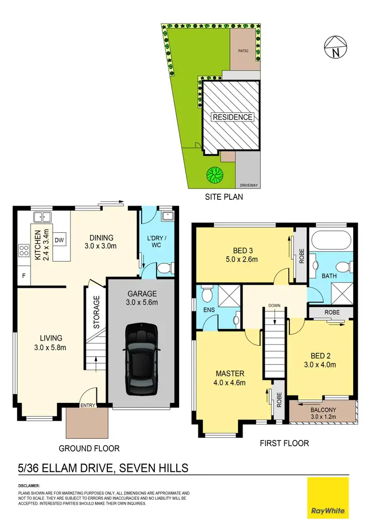Floorplan of Homely townhouse listing, 5/36 Ellam Drive, Seven Hills NSW 2147