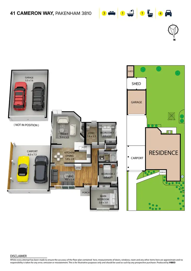 Floorplan of Homely house listing, 41 Cameron Way, Pakenham VIC 3810