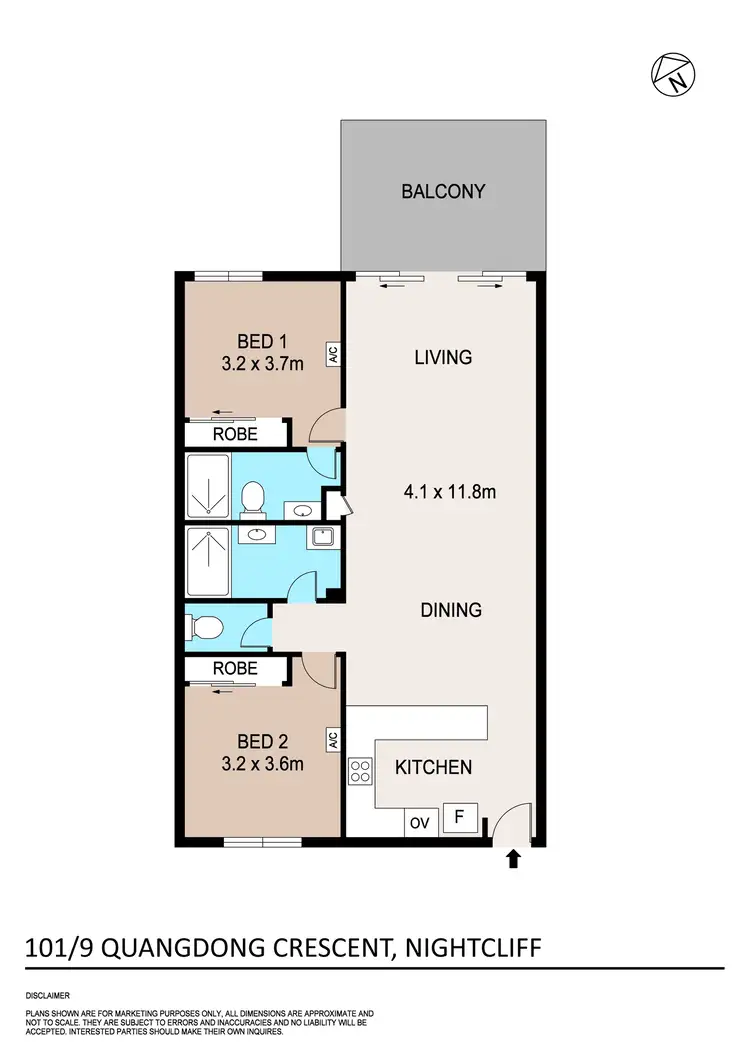 Floorplan of Homely apartment listing, 101/9 Quandong Crescent, Nightcliff NT 810