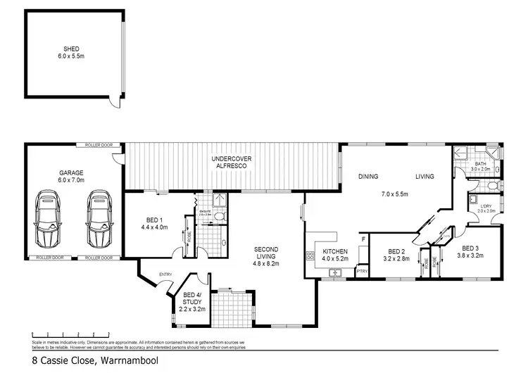 Floorplan of Homely house listing, 8 Cassie Close, Warrnambool VIC 3280