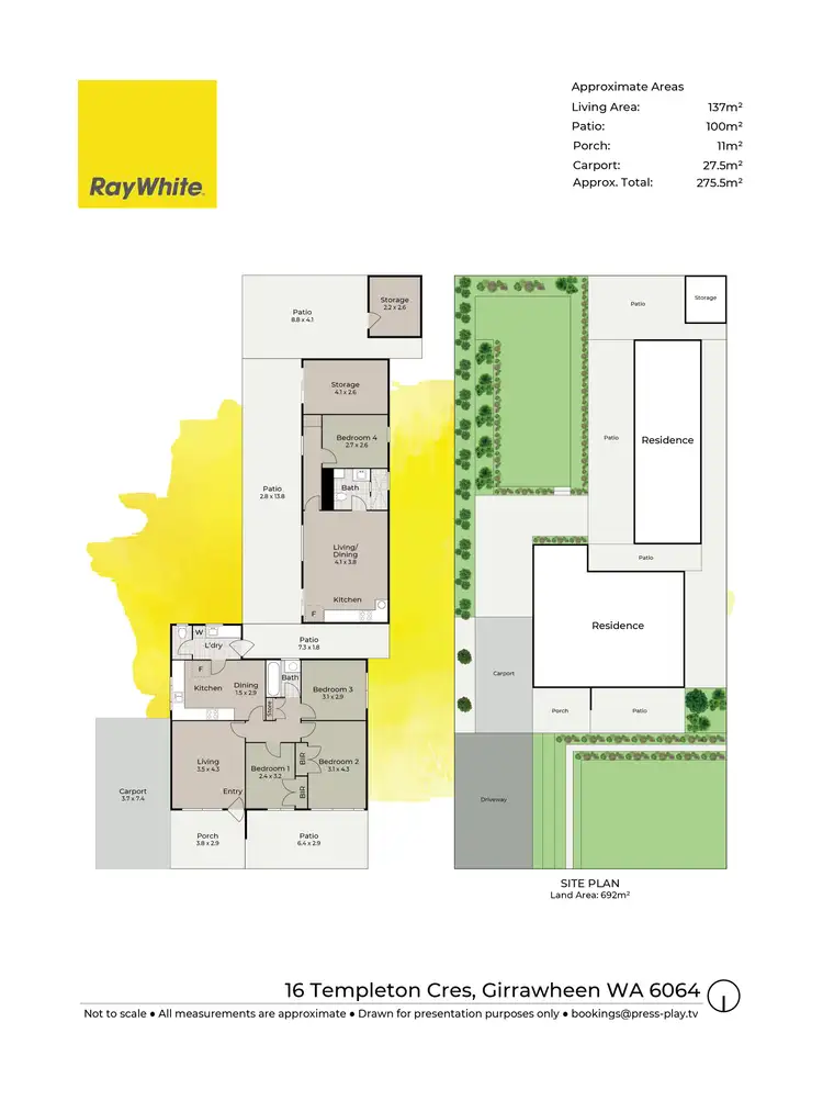 Floorplan of Homely house listing, 16 Templeton Crescent, Girrawheen WA 6064