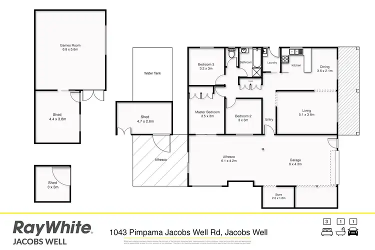 Floorplan of Homely house listing, 1043 Pimpama Jacobs Well Road, Jacobs Well QLD 4208