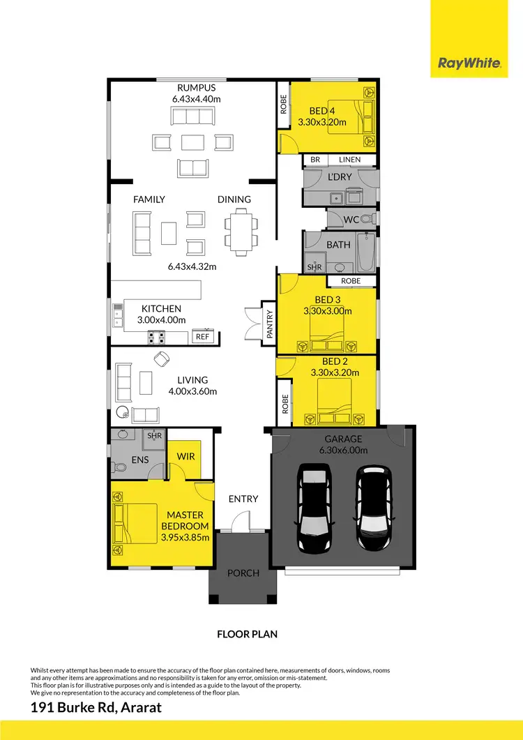 Floorplan of Homely house listing, 191 Burke Road, Ararat VIC 3377