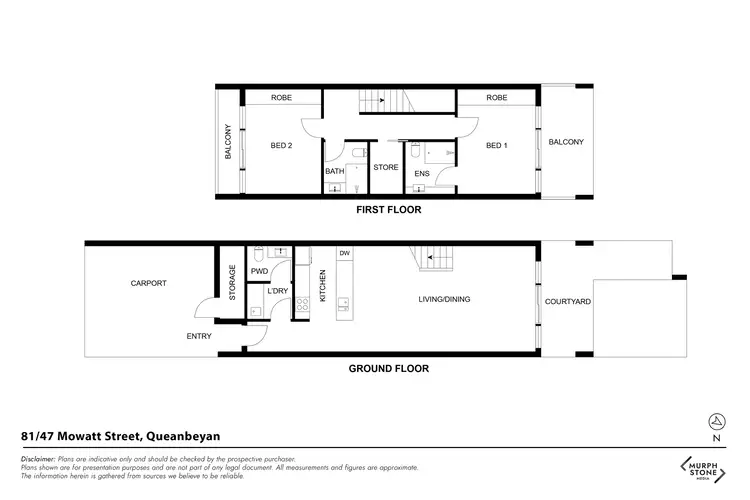 Floorplan of Homely townhouse listing, 81/47 Mowatt Street, Queanbeyan East NSW 2620