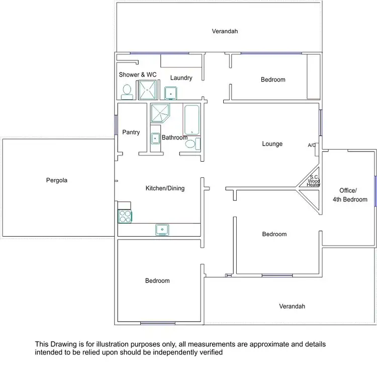Floorplan of Homely house listing, 38 DeCourcey Street, Bordertown SA 5268