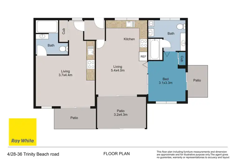 Floorplan of Homely unit listing, 4/28-36 Trinity Beach Road, Trinity Beach QLD 4879