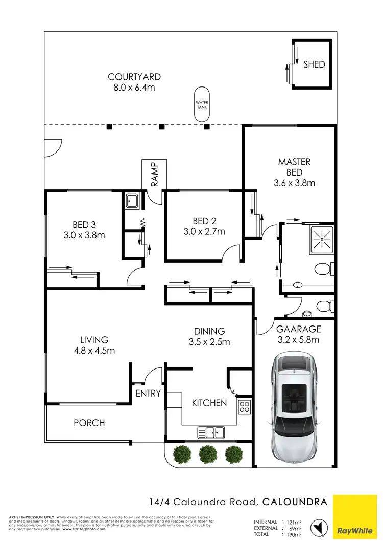 Floorplan of Homely villa listing, Unit 14/4 Caloundra Road, Caloundra QLD 4551