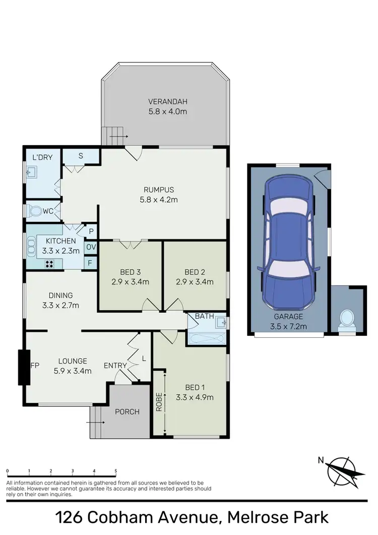 Floorplan of Homely house listing, 126 Cobham Avenue, Melrose Park NSW 2114