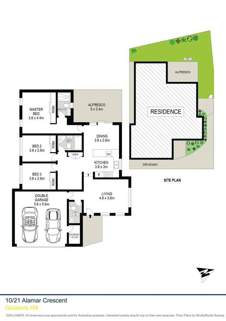 Floorplan of Homely house listing, 10/21 Alamar Crescent, Quakers Hill NSW 2763