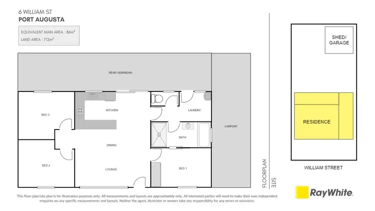 Floorplan of Homely house listing, 6 William Street, Port Augusta SA 5700