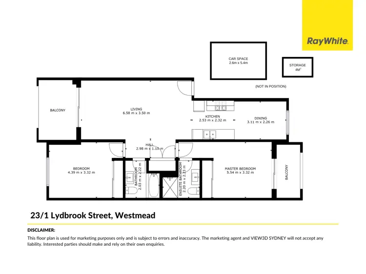 Floorplan of Homely unit listing, 23/1-11 Lydbrook Street, Westmead NSW 2145