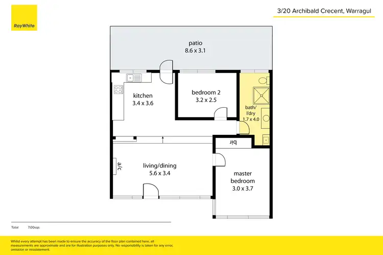 Floorplan of Homely unit listing, 3/20 Archibald Cresent, Warragul VIC 3820