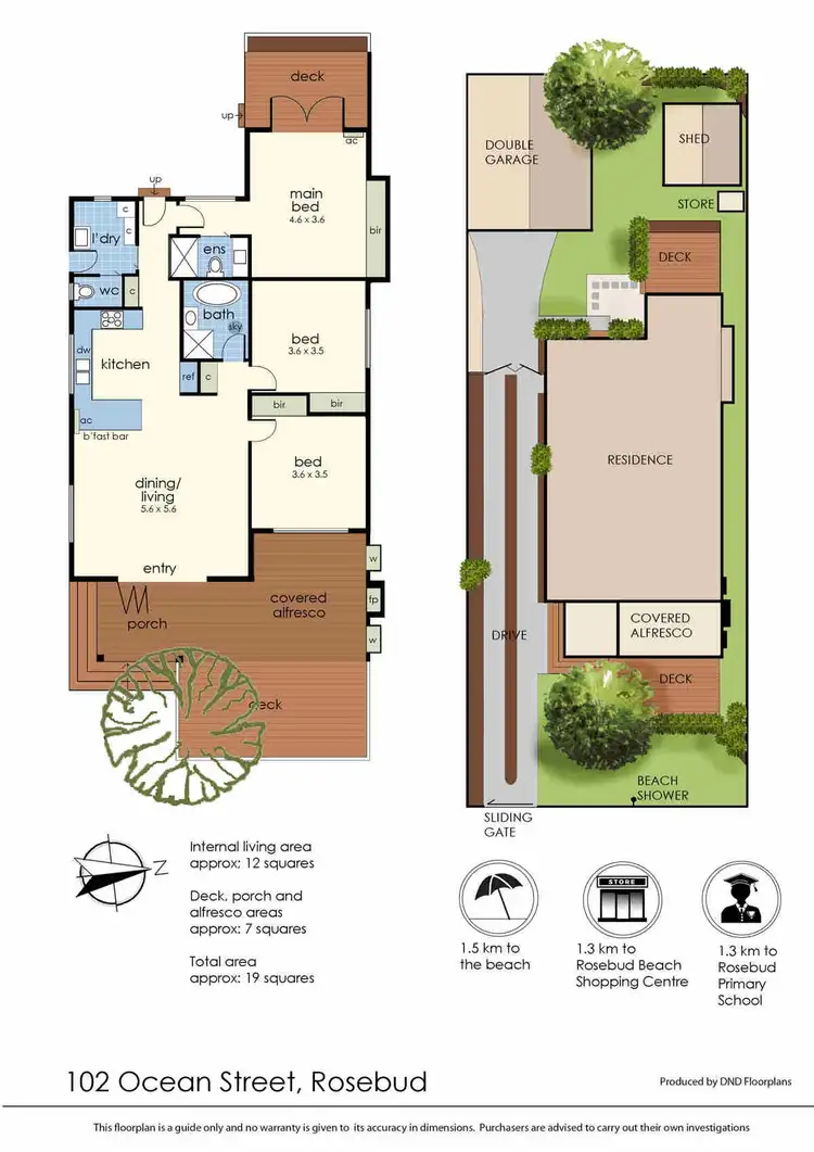 Floorplan of Homely house listing, 102 Ocean Street, Rosebud VIC 3939