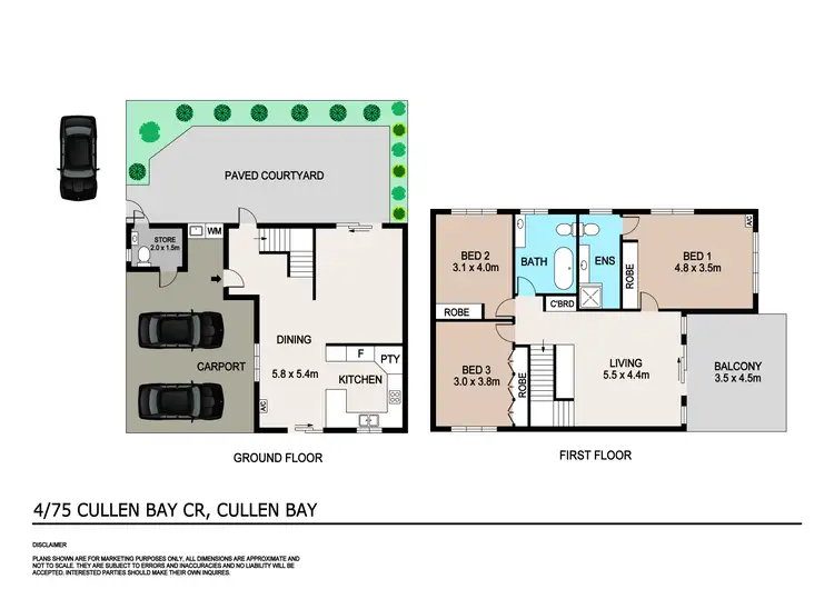 Floorplan of Homely townhouse listing, 4/75 Cullen Bay Crescent, Larrakeyah NT 820
