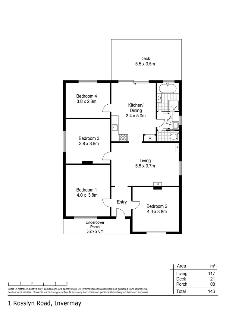 Floorplan of Homely house listing, 1 Rosslyn Road, Invermay TAS 7248