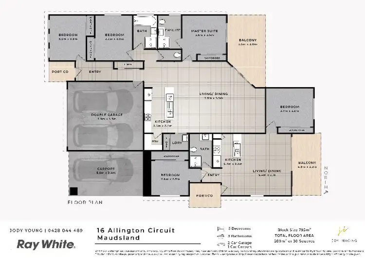 Floorplan of Homely house listing, 16 Allington Circuit, Maudsland QLD 4210