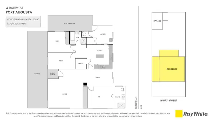 Floorplan of Homely house listing, 4 Barry Street, Port Augusta SA 5700