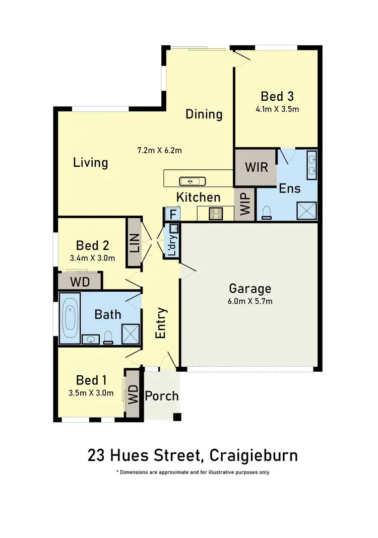 Floorplan of Homely house listing, 23 Hues Street, Craigieburn VIC 3064