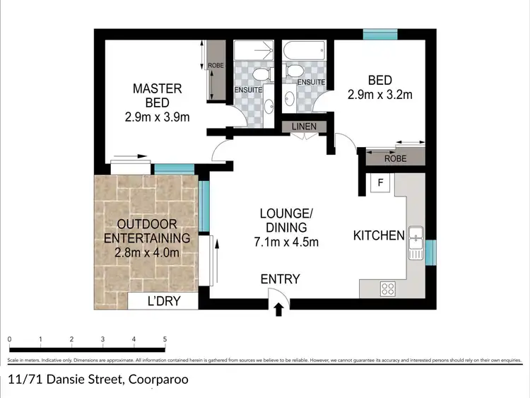 Floorplan of Homely unit listing, 11/71 Dansie Street, Coorparoo QLD 4151
