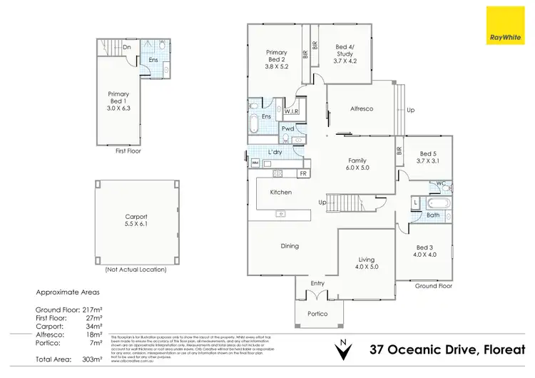 Floorplan of Homely house listing, 37 Oceanic Drive, Floreat WA 6014