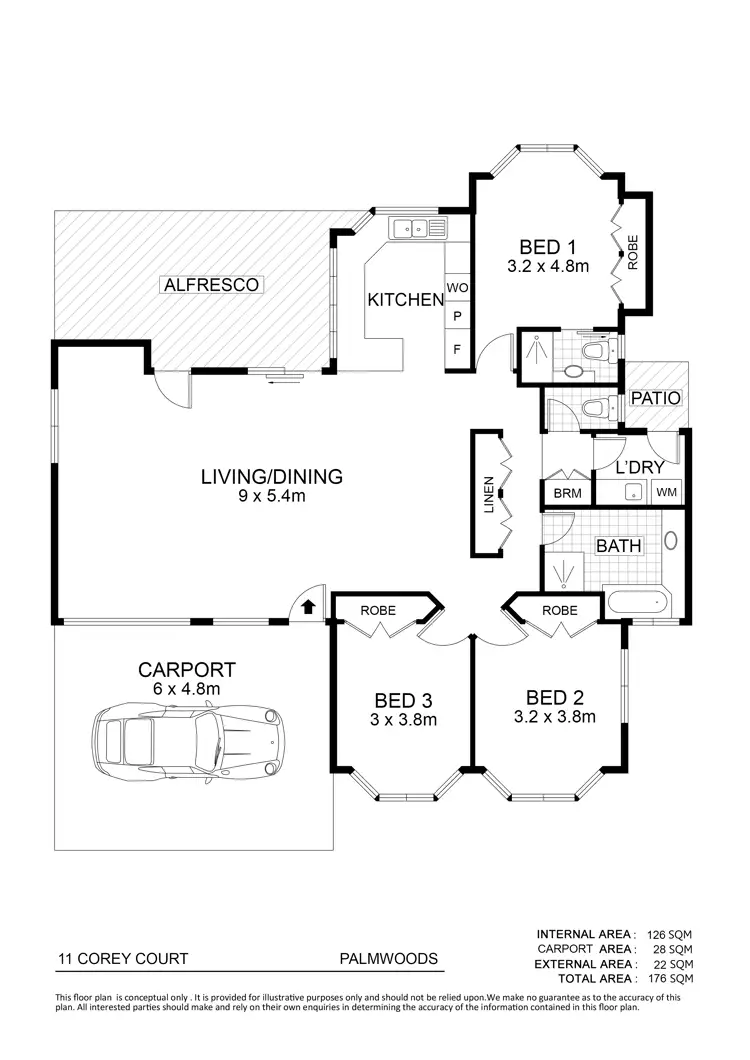 Floorplan of Homely house listing, 11 Corey Court, Palmwoods QLD 4555