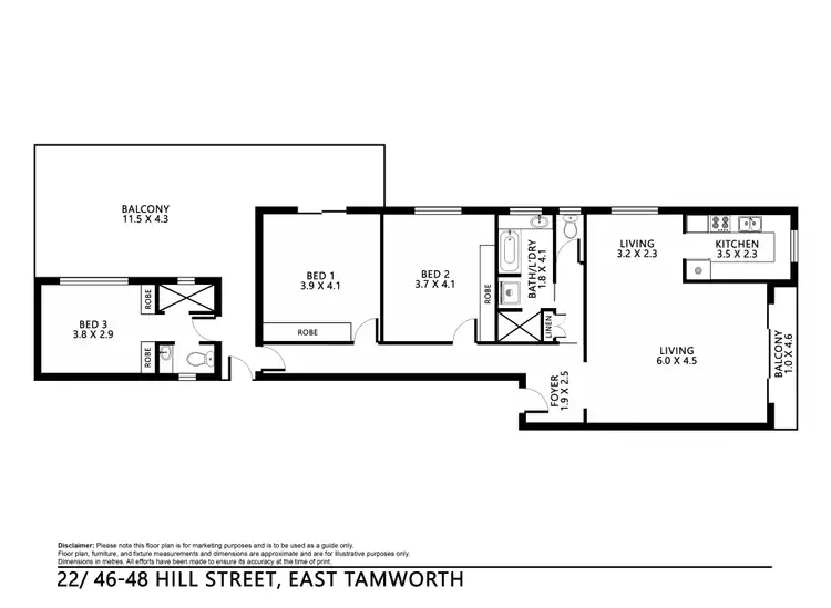 Floorplan of Homely house listing, 22/46 - 48 Hill Street, Tamworth NSW 2340