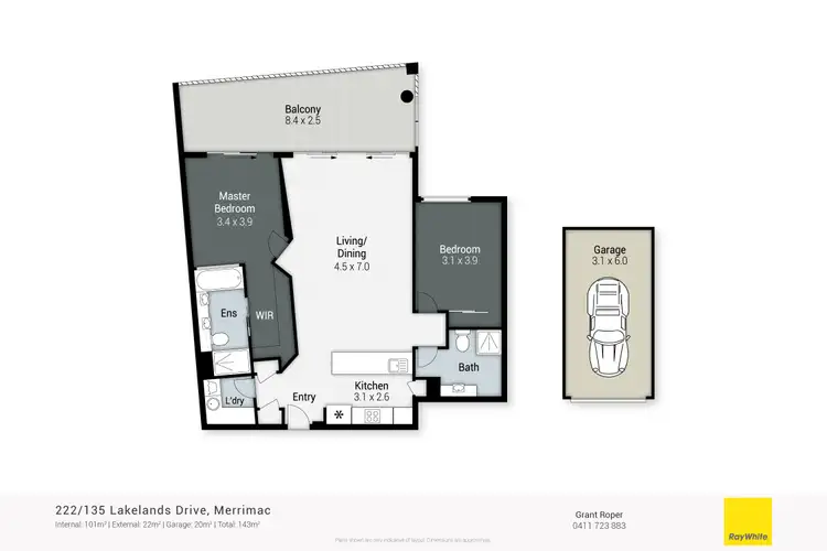 Floorplan of Homely apartment listing, 222/135 Lakelands Drive, Merrimac QLD 4226