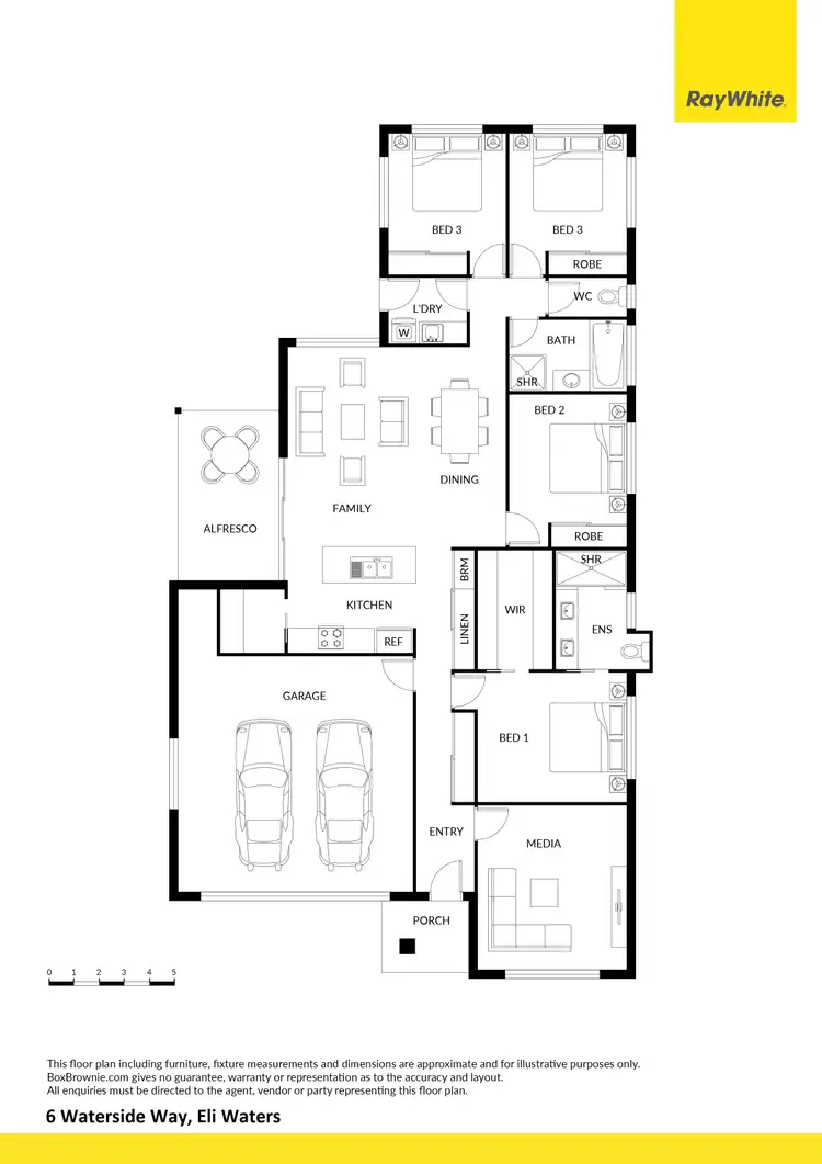 Floorplan of Homely house listing, 6 Waterside Way, Eli Waters QLD 4655