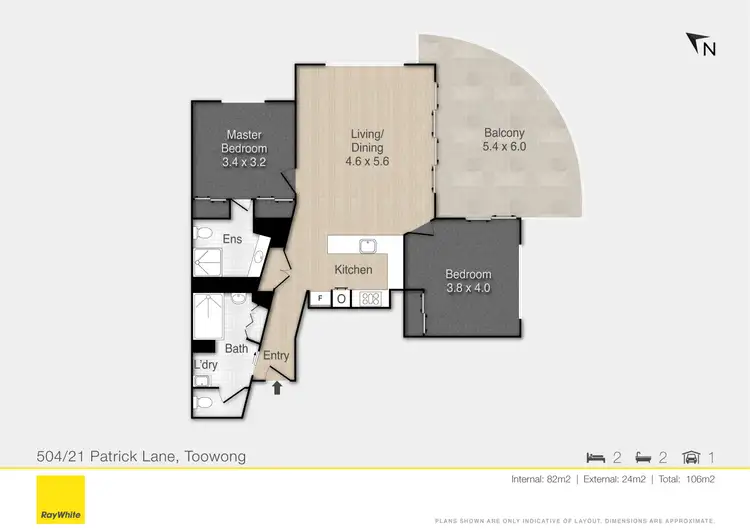 Floorplan of Homely other listing, 504/21 Patrick Lane, Toowong QLD 4066