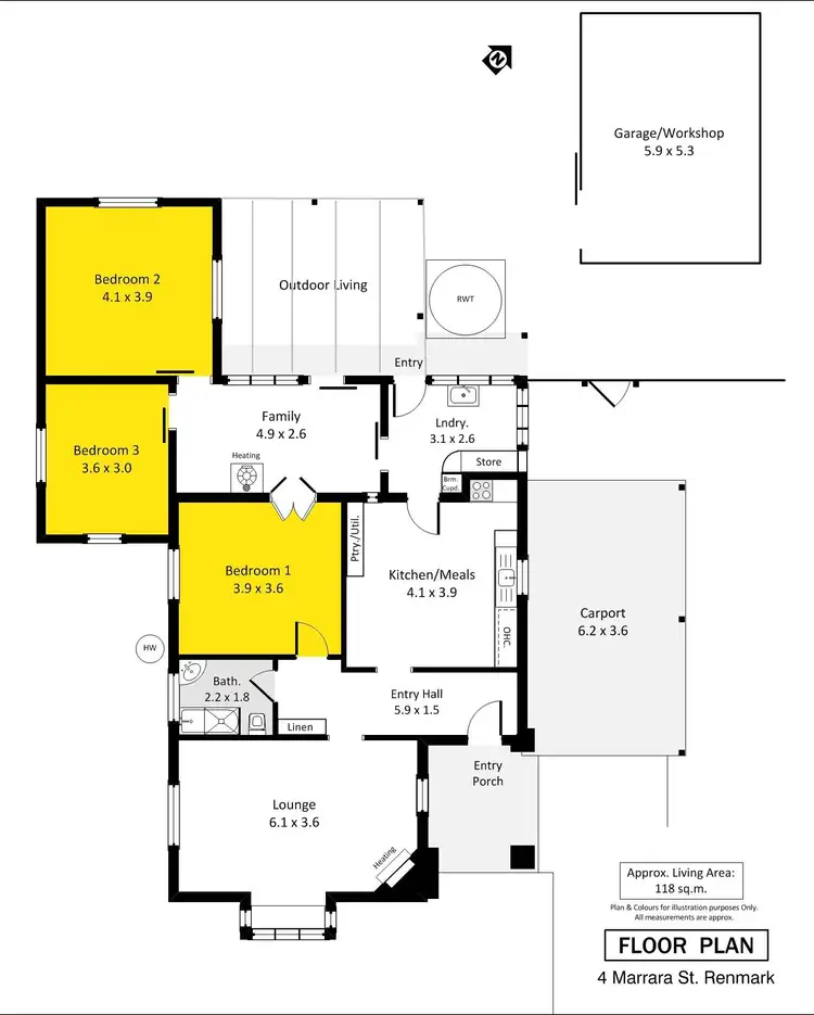 Floorplan of Homely house listing, 4 Marrara Street, Renmark SA 5341