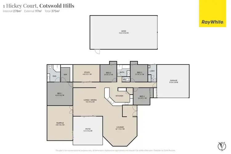 Floorplan of Homely house listing, 1 Hickey Court, Cotswold Hills QLD 4350