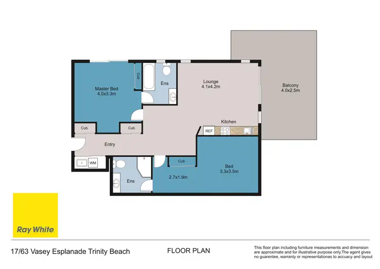 Floorplan of Homely unit listing, 17/63 Vasey Esplanade, Trinity Beach QLD 4879