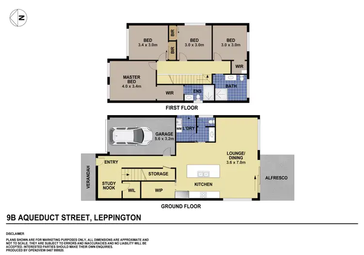 Floorplan of Homely house listing, 9b Aqueduct Street, Leppington NSW 2179