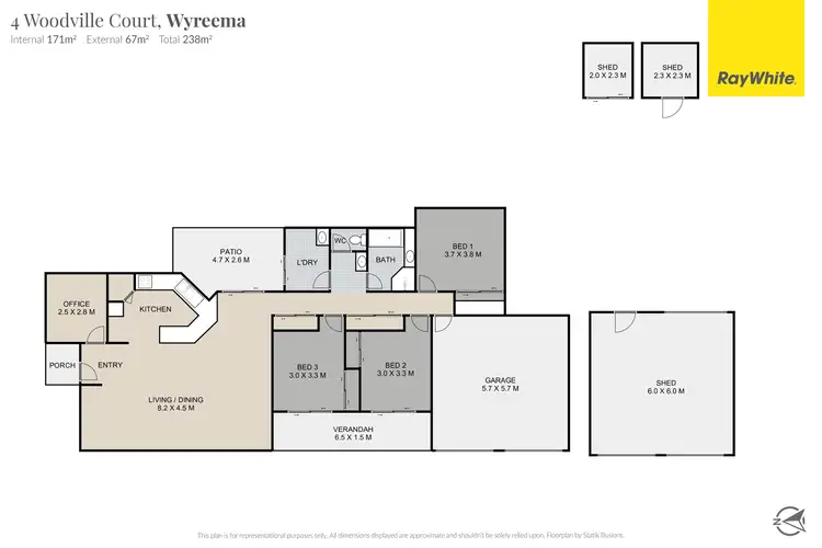 Floorplan of Homely house listing, 4 Woodville Court, Wyreema QLD 4352